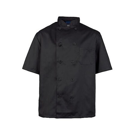 Allpoints Kng 4Xl Mens Chef Coat Black Short Sleeve 10534XL